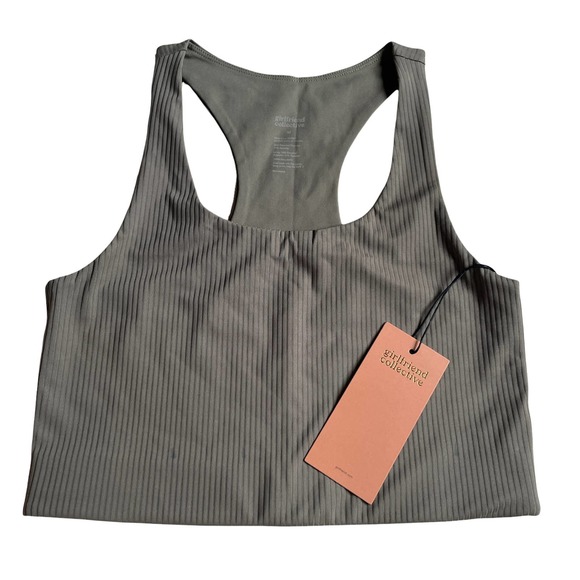 girlfriend collective Other - Girlfriend Collective Cypress Green Rib Paloma Racerback Sports Bra